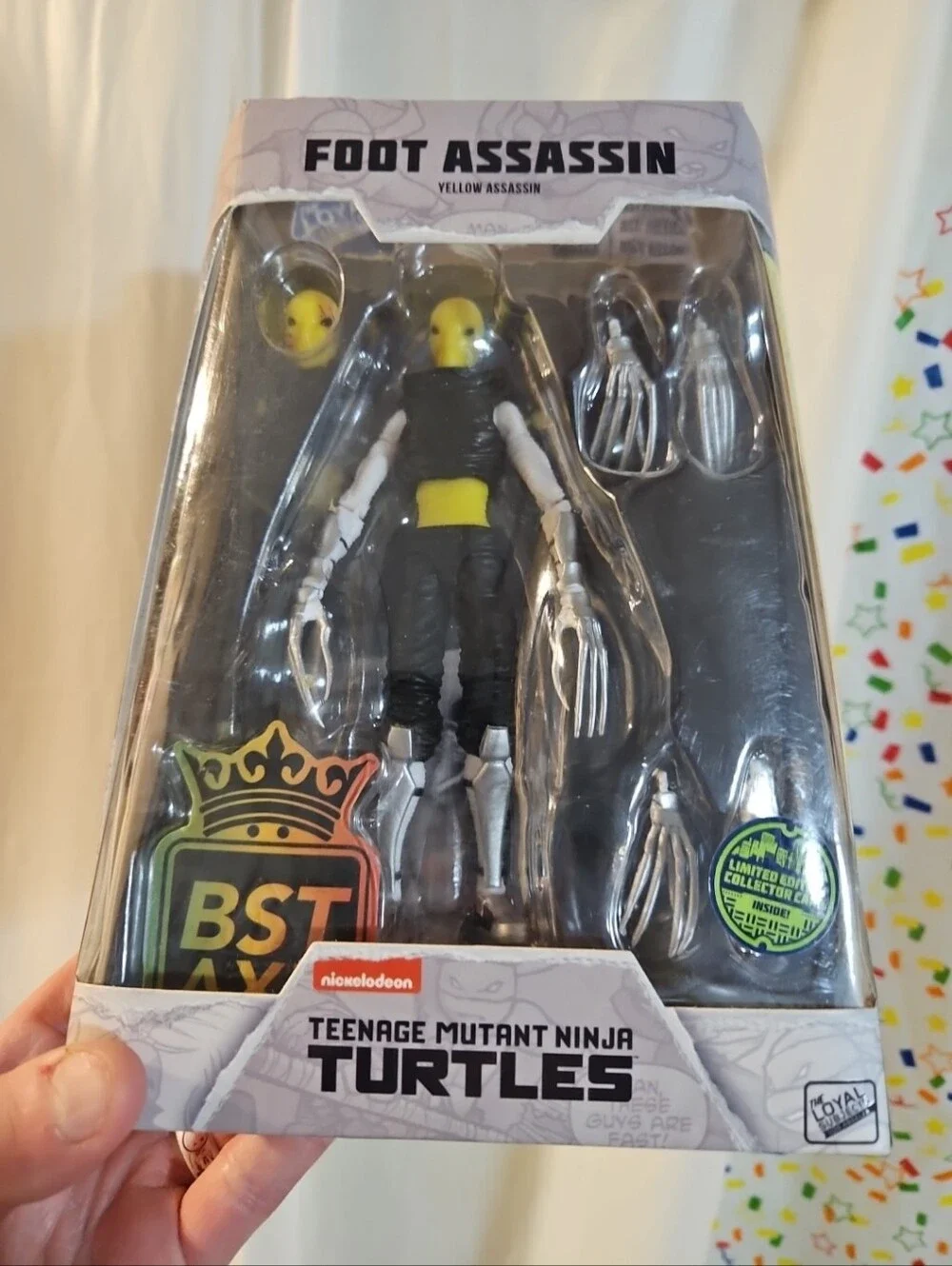 BST AXN Teenage Mutant Ninja Turtles Yellow Foot Assassin 5" Figure New in Box